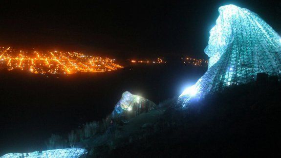 Está listo el Cristo que iluminará la noche de Junín