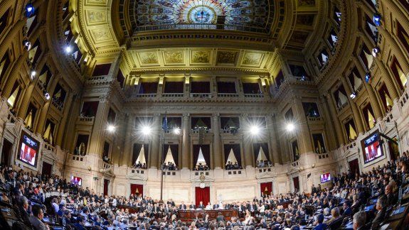 Mauricio Macri, ayer, al hablar ante la Asamblea Legislativa. Fue su primer discurso en el Parlamento como presidente de la nación.