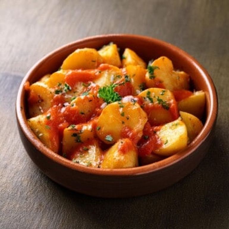 Las papas bravas suelen servirse calientes como tapa o aperitivo. Las papas bravas suelen servirse calientes como tapa o aperitivo.