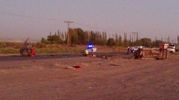 Una mujer murió en un brutal choque frontal sobre Ruta 7