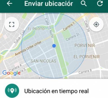 Cómo enviar ubicación en tiempo real por WhatsApp
