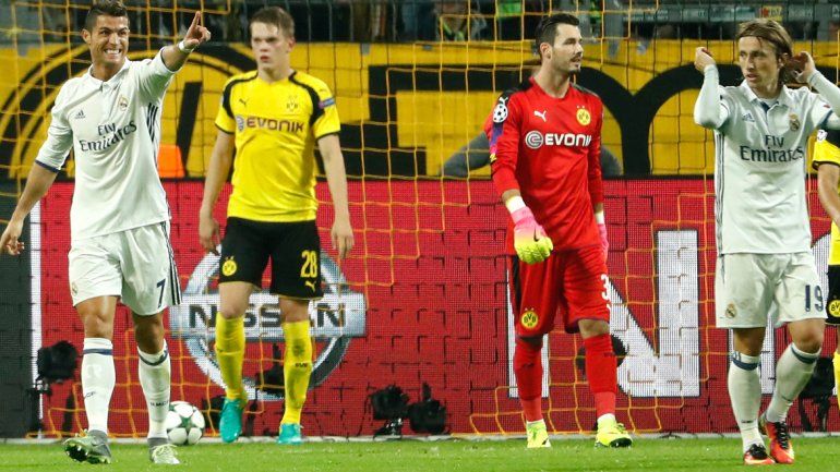 El Real Madrid empató con el Borussia Dortmund sobre el final