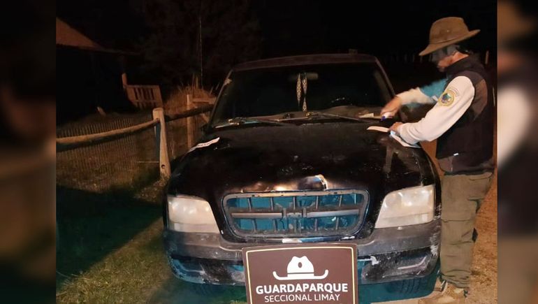 Guardaparques del Nahuel Huapi y personal de la Policía de Neuquén detuvo a los cazadores en plena faena. 