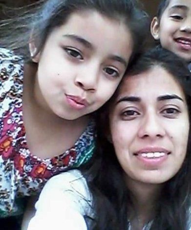 Romina Lazcano y su hija Loana, dos de las víctimas del fatal accidente. 