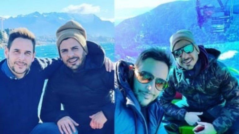 Las románticas vacaciones de Rodrigo Lussich en Bariloche