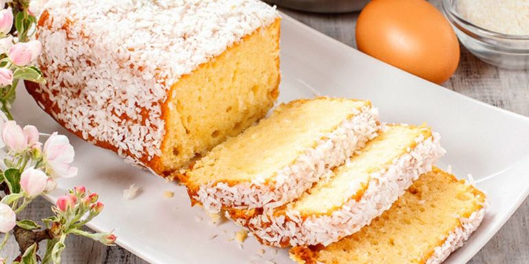 Budín de coco sin harina