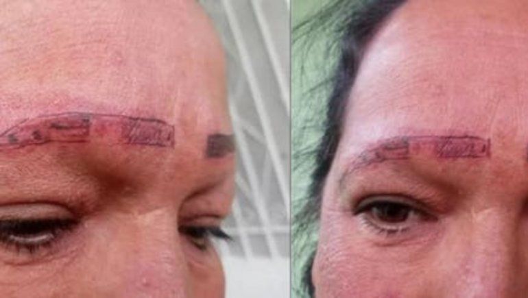 Facebook: mujer se quedó sin cejas por un tatuaje mal hecho