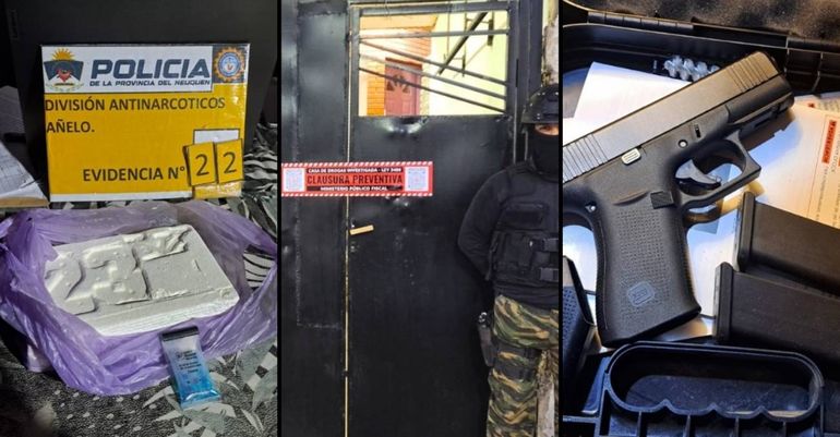 Múltiples allanamientos nocturnos en Vaca Muerta: encontraron seis kilos de droga y hay tres detenidos