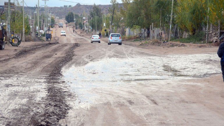 Las calles de ese barrio permanecían inundadas.