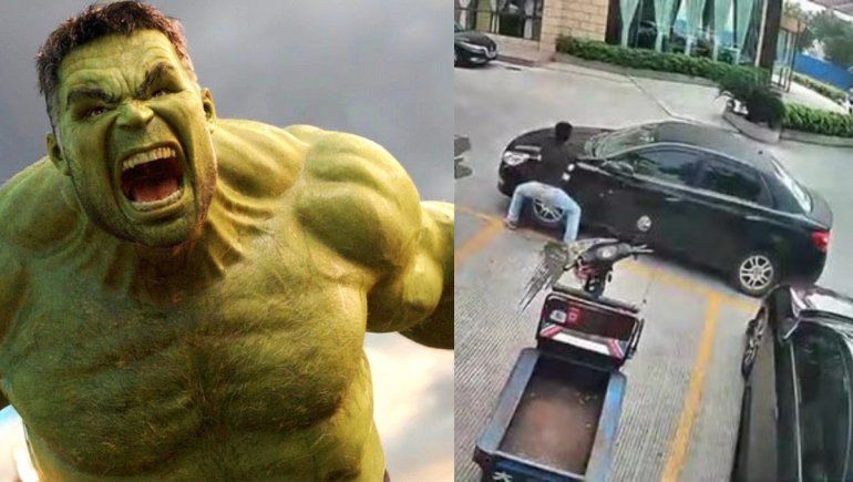 TikTok: hombre es viral al convertirse en Hulk en un estacionamiento