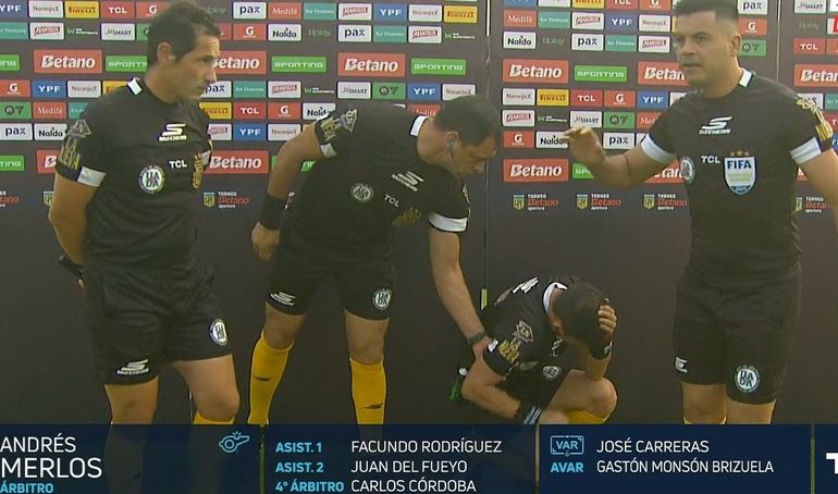Andrés Merlos fue golpeado por la esquirla de un fuego de artificio.