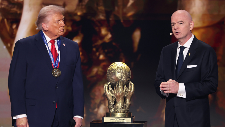Donald Trump participó de la ceremonia donde se sortearon los grupos del mundial 2026