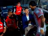 Martín Demichelis y Enzo Pérez se saludaron.
