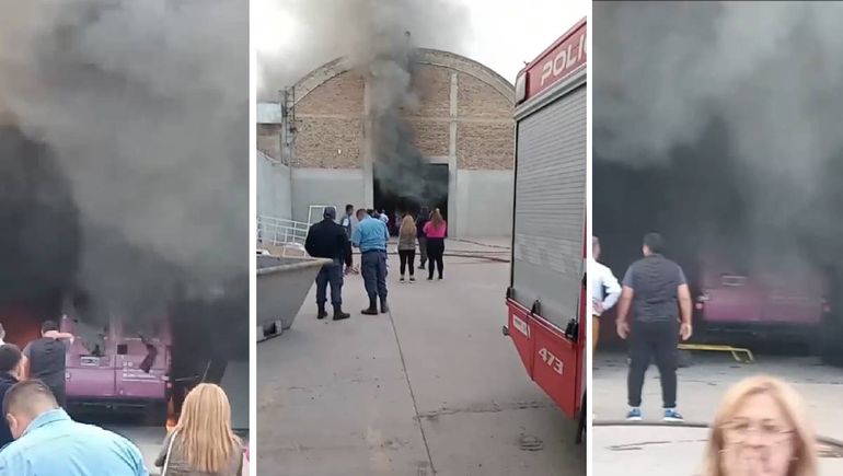 Alarma por un incendio en otro enorme galpón lleno de mercadería