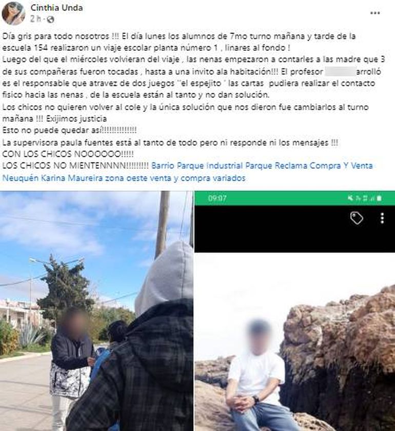 En las redes sociales, el profesor denunciado fue escrachado. En las redes sociales, el profesor denunciado fue escrachado.