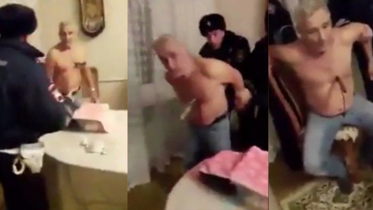 Un policía filmó la escena. El hombre murió unas horas más tarde.