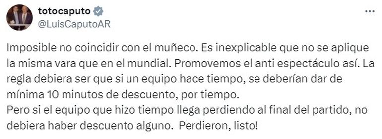 Luis Caputo bancó al Muñeco Gallardo con sus declaraciones. Luis Caputo bancó al Muñeco Gallardo con sus declaraciones.