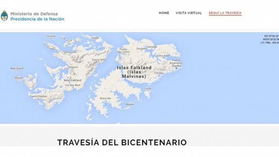 Un mapa de Defensa nombra a las islas como lo hace Inglaterra.