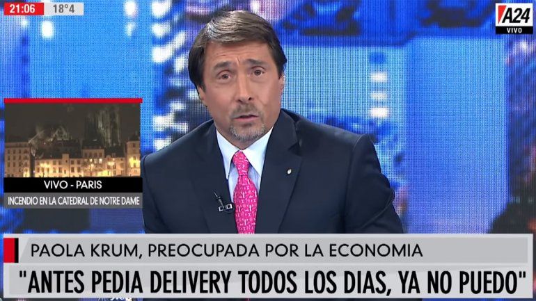 Una actriz dijo que no le alcanzaba para el delivery y Feinmann la destrozó