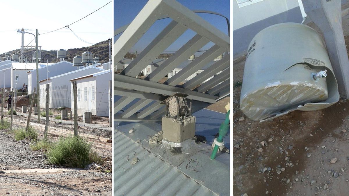 Le entregaron la casa hace dos meses y se le cayó el tanque por el viento