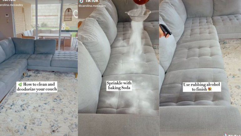 TikTok: truco para limpiar el sofá y quitar malos olores.