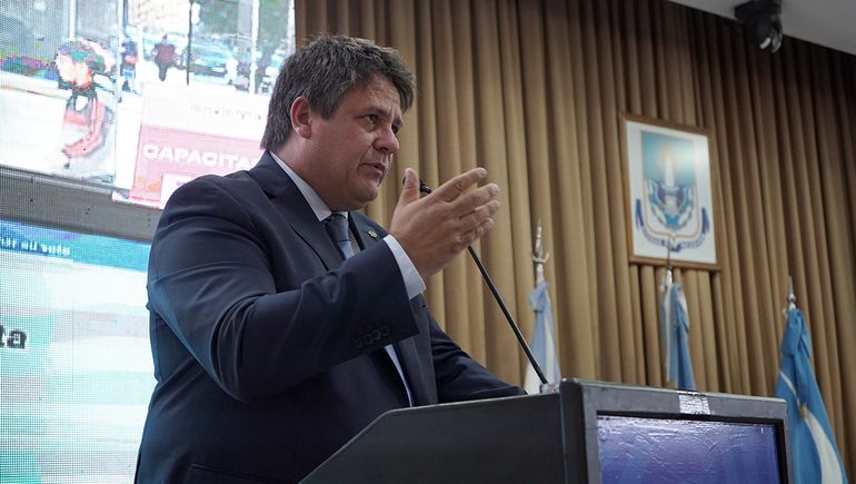 El intendente Mariano Gaido en la apertura de sesiones del Concejo Deliberante. El intendente Mariano Gaido en la apertura de sesiones del Concejo Deliberante.