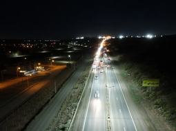 El tramo vial, con la nueva iluminación. El tramo vial, con la nueva iluminación.