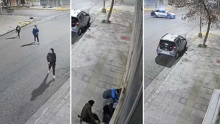 Tres jóvenes delincuentes forzaron el portón del garaje de un edificio y robaron una bicicleta.