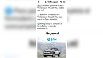 alerta estafa: captan victimas con un falso sorteo de una camioneta en nombre del bpn alerta estafa: captan victimas con un falso sorteo de una camioneta en nombre del bpn