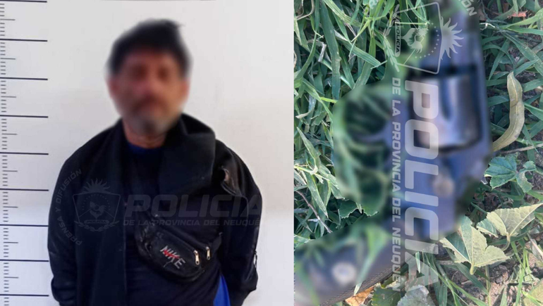 Persecución policial en Valentina Norte: atraparon a un hombre armado que intentó entrar a una casa