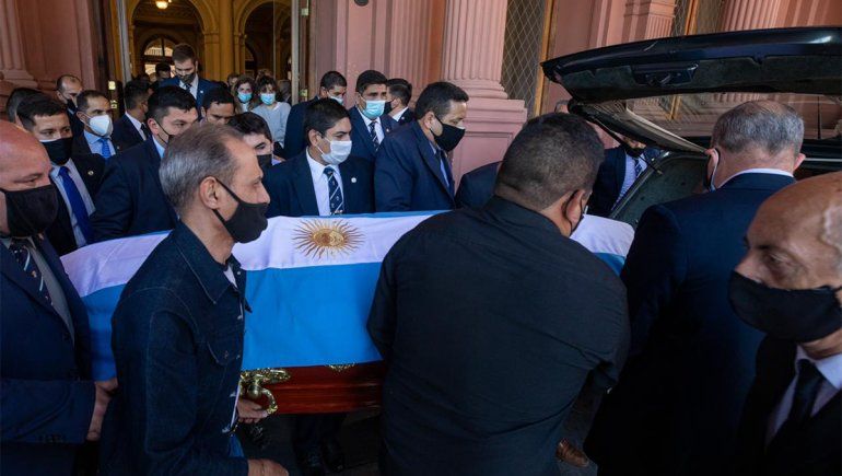 Maradona fue velado en Casa Rosada. 