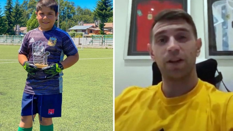 El arquerito neuquino que deslumbró al Dibu Martínez: regalo especial