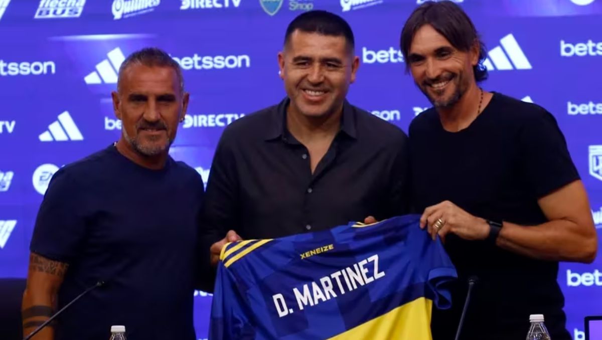 El gesto cariñoso de Riquelme al presentar al nuevo DT de Boca