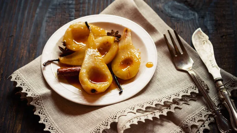 Las peras al horno son una opción saludable como postre para Navidad. Las peras al horno son una opción saludable como postre para Navidad.