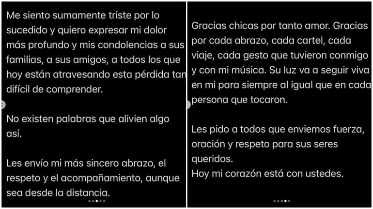 Axel emitió un emotivo comunicado. Axel emitió un emotivo comunicado.