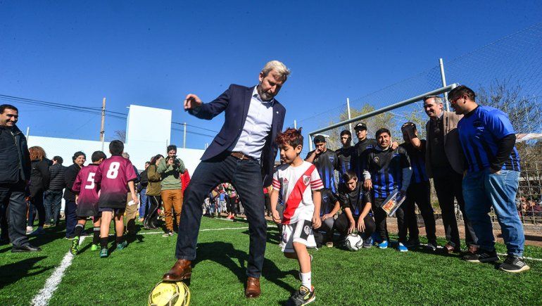 Frigerio visitó la ciudad, con obras y olor a campaña