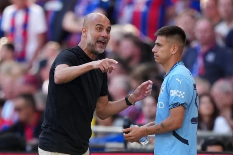 Pep Guardiola y el Diablito Echeverri Pep Guardiola y el Diablito Echeverri