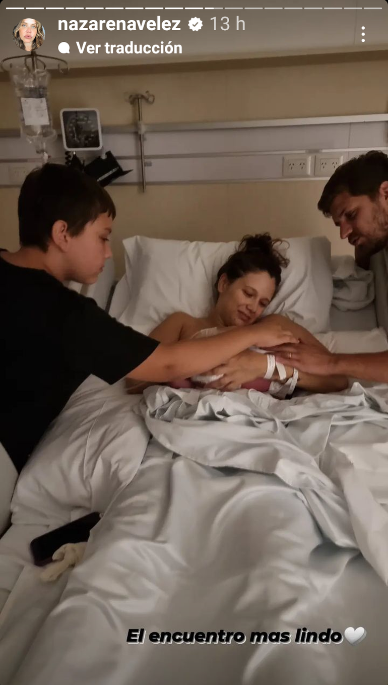 Titi, el hijo menor de Nazarena con Fabián rodríguez, y hermano de los flamantes padres, fue a conocer a su sobrino.