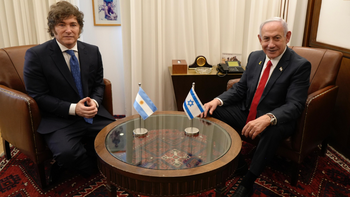 Javier Milei con Benjamin Netanyahu, en Jerusalén.