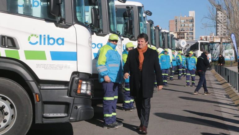 El intendente Mariano Gaido al lanzar el nuevo sistema de recolección de residuos en Neuquén / Foto Archivo