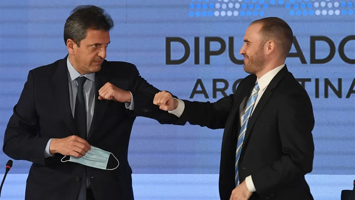 El diputado Sergio Massa y el entonces ministro Martín Guzmán...compañeros en aquellos momentos. El diputado Sergio Massa y el entonces ministro Martín Guzmán...compañeros en aquellos momentos.