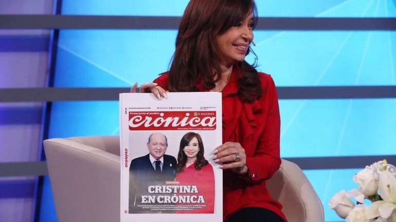Cristina Kirchner estuvo en los estudios de Crónica TV