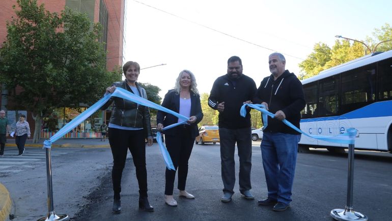 Inauguraron la repavimentación de la calle San Martín