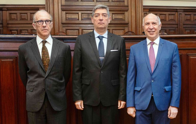 Los ministros de la Corte Suprema Carlos Rosenkrantz, Horacio Rosatti y Ricardo Lorenzetti. Los ministros de la Corte Suprema Carlos Rosenkrantz, Horacio Rosatti y Ricardo Lorenzetti.