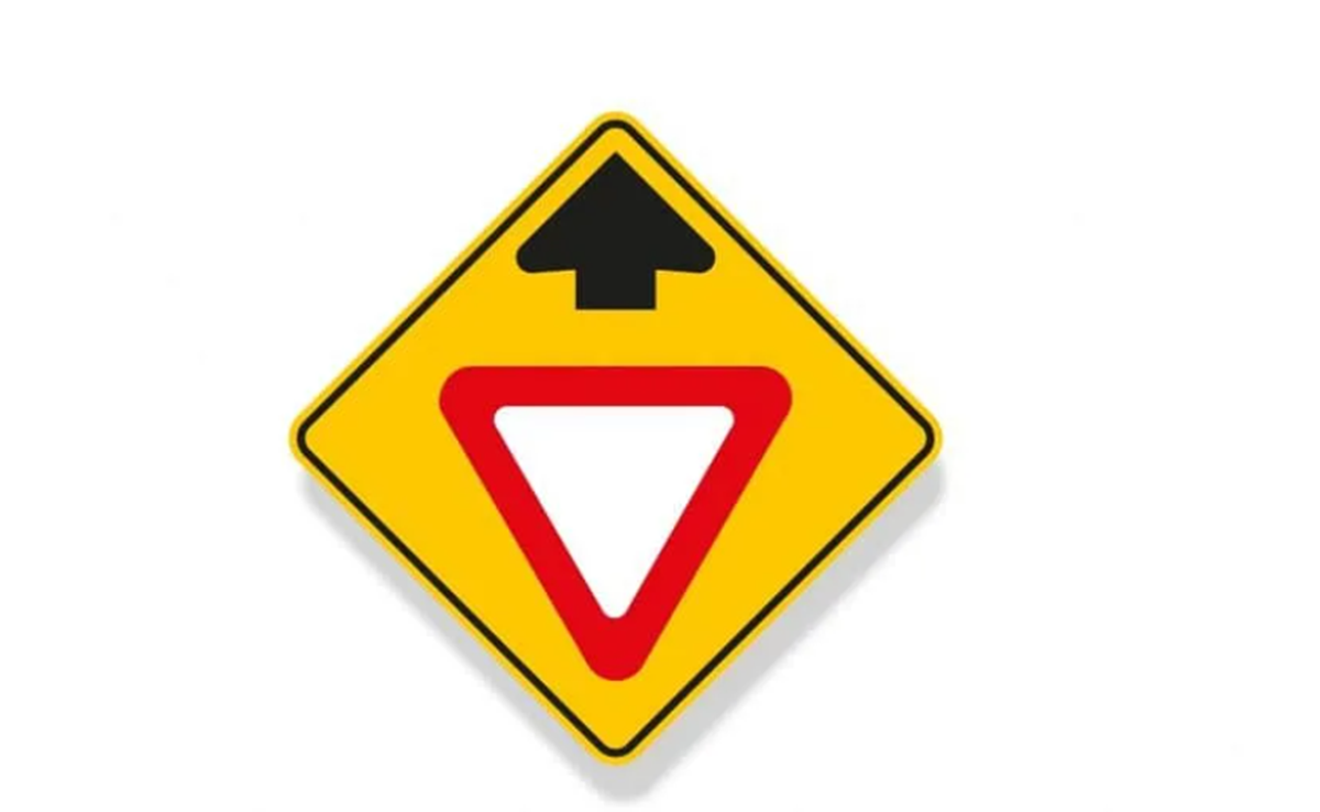 ¿Qué significa la nueva señal de tránsito con triángulo blanco y flecha que apunta hacia arriba?