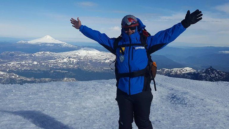 Juan Manuel Guillamondegui en plena aventura en la cordillera.