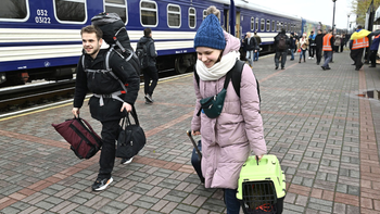 Llegó el primer tren que viajó de Kiev a Kherson