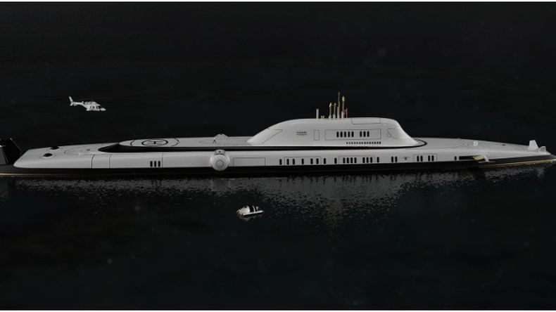 El superyate híbrido Migaloo M5, para vacacionar en las profundidades del océano.