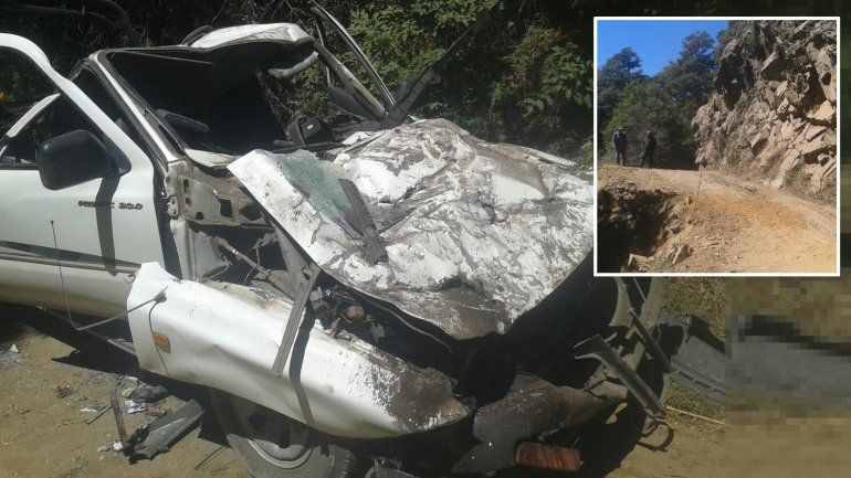 Dinamitaron para ampliar un camino y las rocas cayeron sobre una camioneta: un hombre está grave
