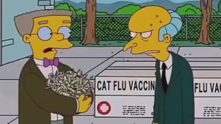 Una escena de Los Simpson ha causado furor en las redes sociales por "predecir" la vacunación VIP contra el Covid-19.